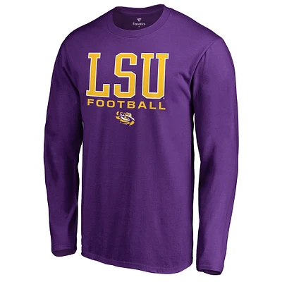 Men's Purple LSU Tigers Team Unity Football Long Sleeve T-Shirt