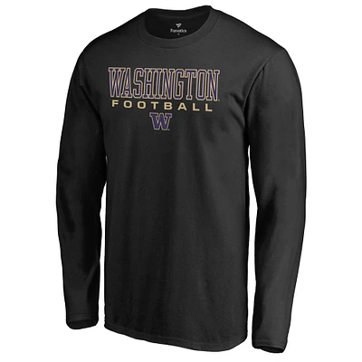 Men's Black Washington Huskies Team Unity Football Long Sleeve T-Shirt