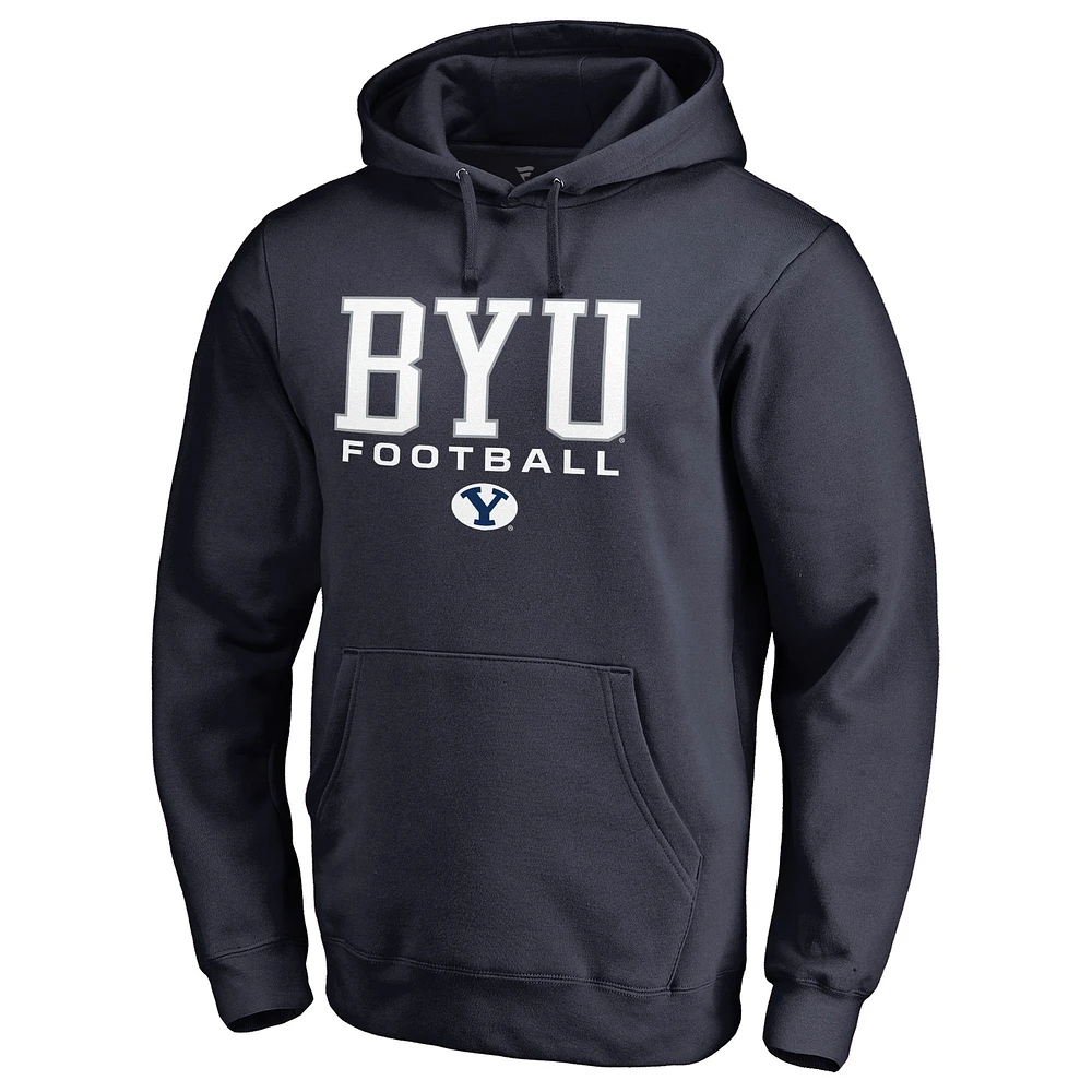 Men's Navy BYU Cougars Team Unity Football Pullover Hoodie