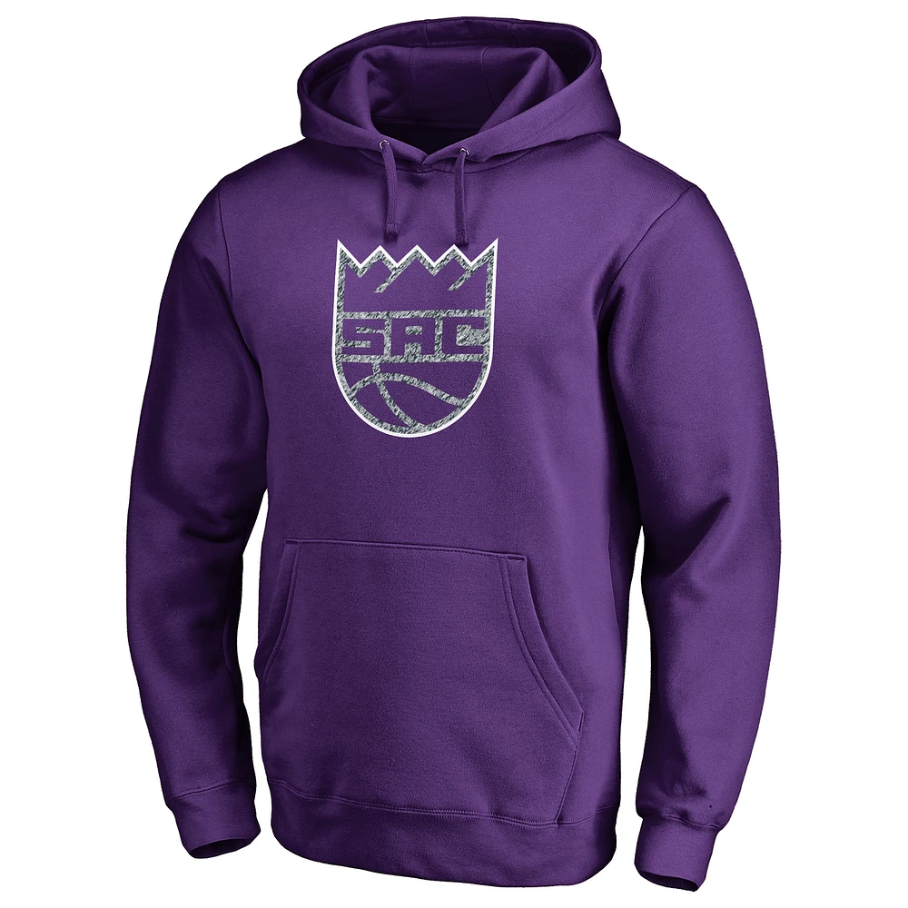 Men's Purple Sacramento Kings Static Logo Pullover Hoodie