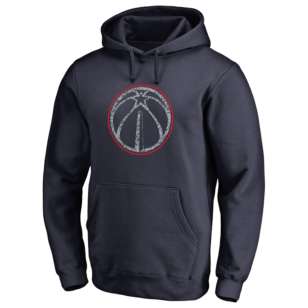 Men's Navy Washington Wizards Static Logo Pullover Hoodie
