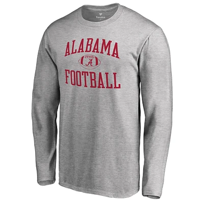 Men's Ash Alabama Crimson Tide First Sprint Long Sleeve T-Shirt