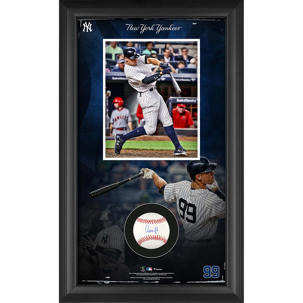 Aaron Judge New York Yankees Framed Autographed Baseball Collage Shadowbox