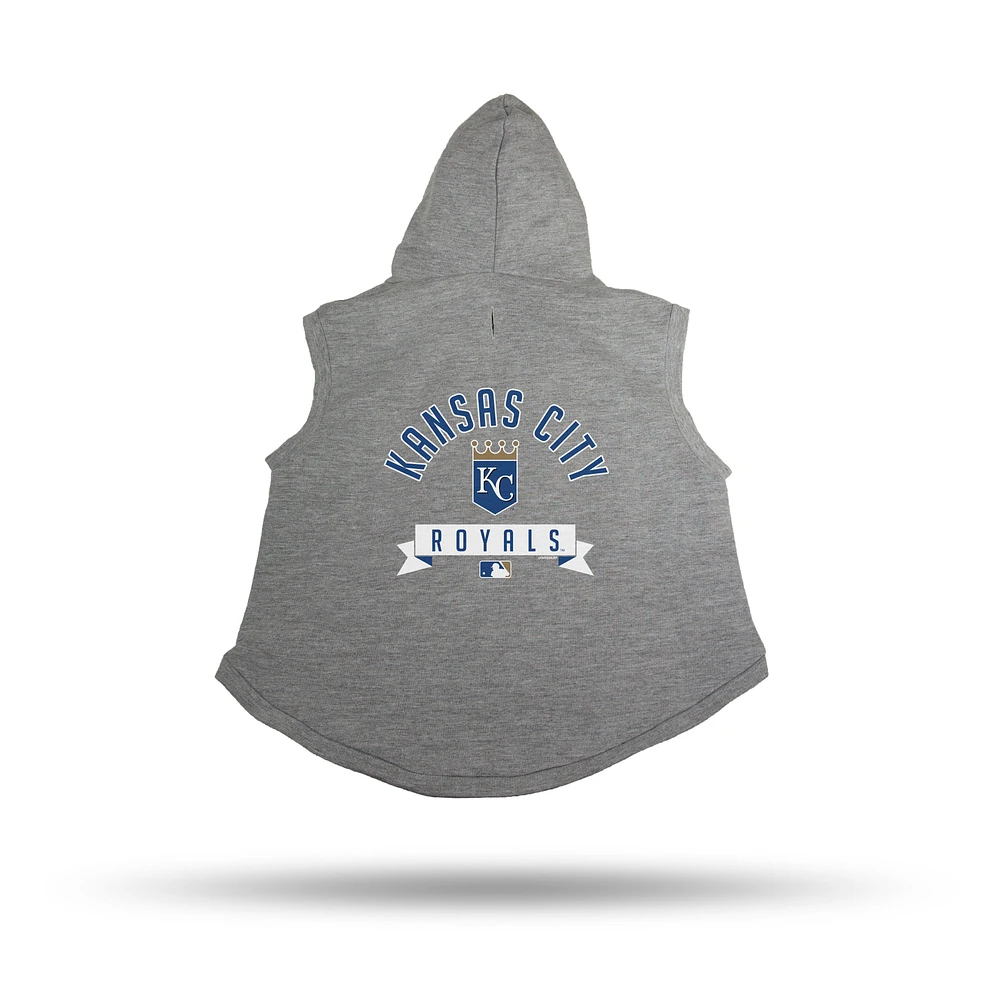 Sparo Gray Kansas City Royals Pet Hooded Sweatshirt