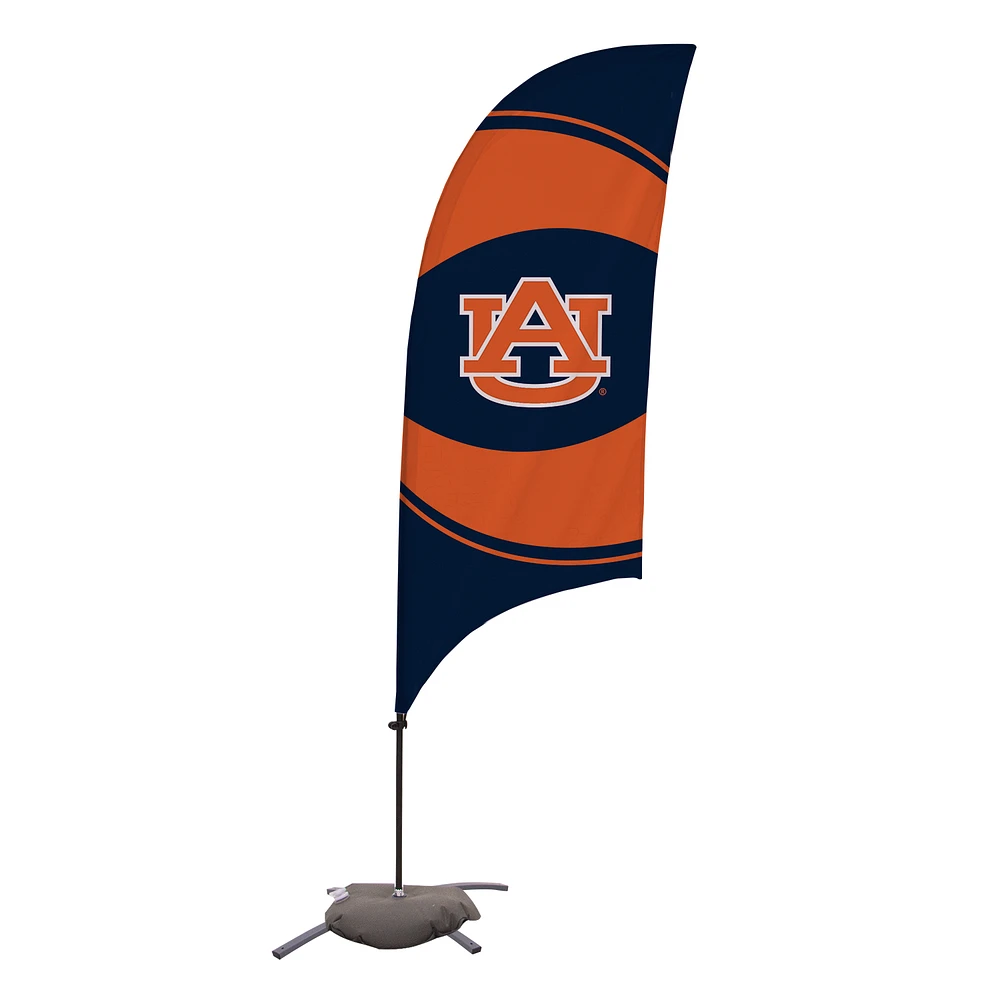 Auburn Tigers 7.5' Swirl Razor Feather Flag with Base