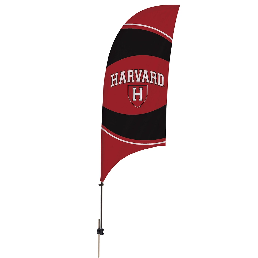 Harvard Crimson 7.5' Swirl Razor Feather Stake Flag