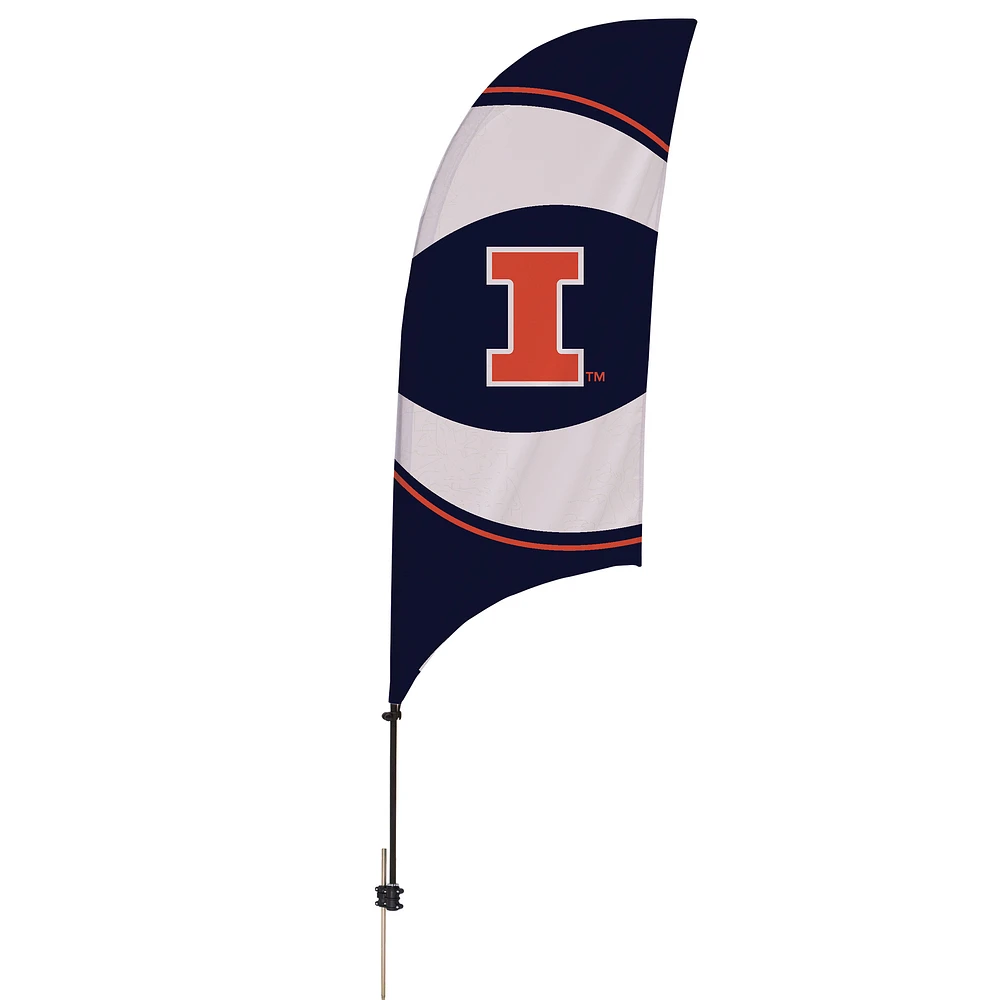 Illinois Fighting Illini 7.5' Swirl Razor Feather Stake Flag