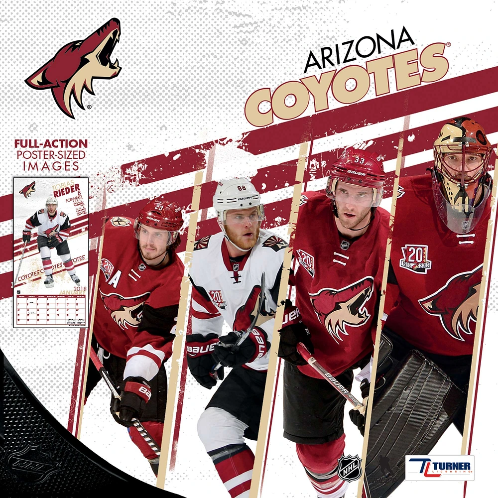 Arizona Coyotes 2018 12" x 12" Team Wall Calendar