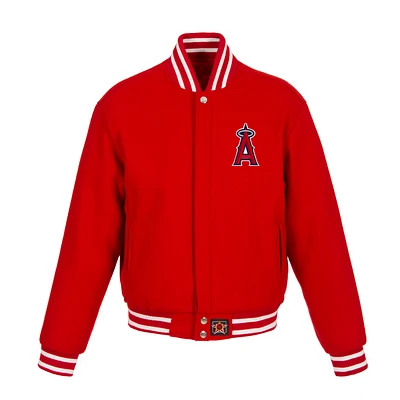 Women's JH Design Los Angeles Angels Embroidered Logo All-Wool Jacket