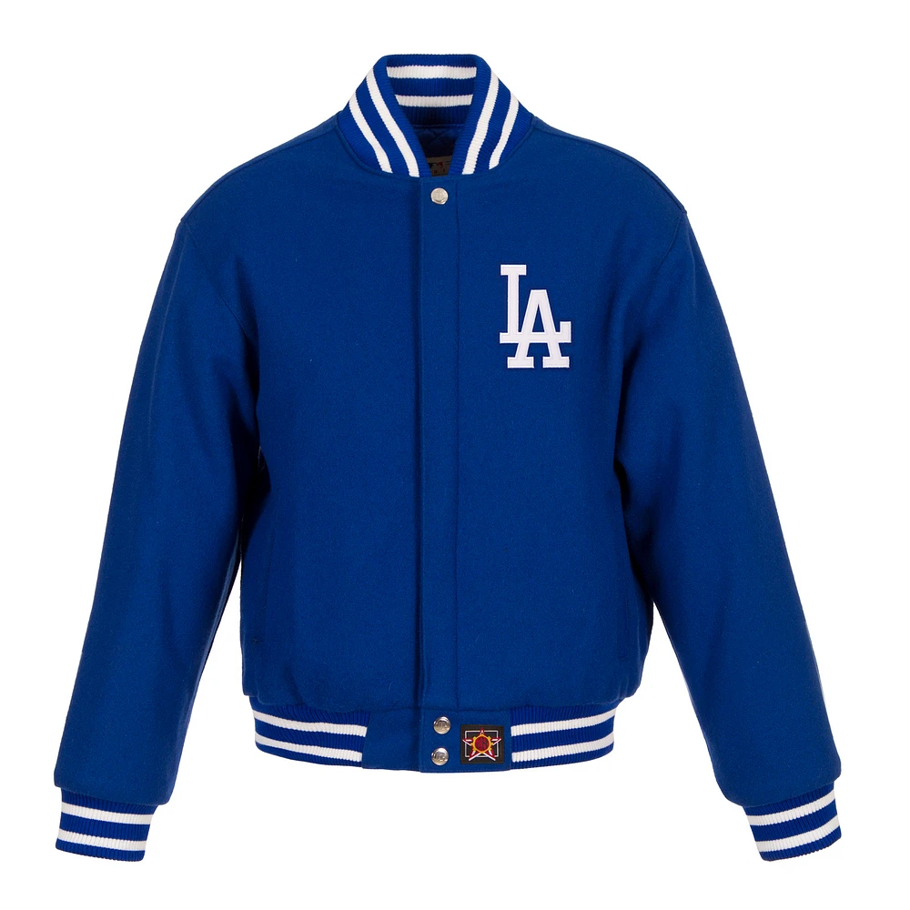 Women's JH Design Royal Los Angeles Dodgers Embroidered Logo All-Wool Jacket