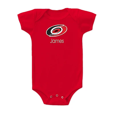Infant Carolina Hurricanes Personalized Bodysuit