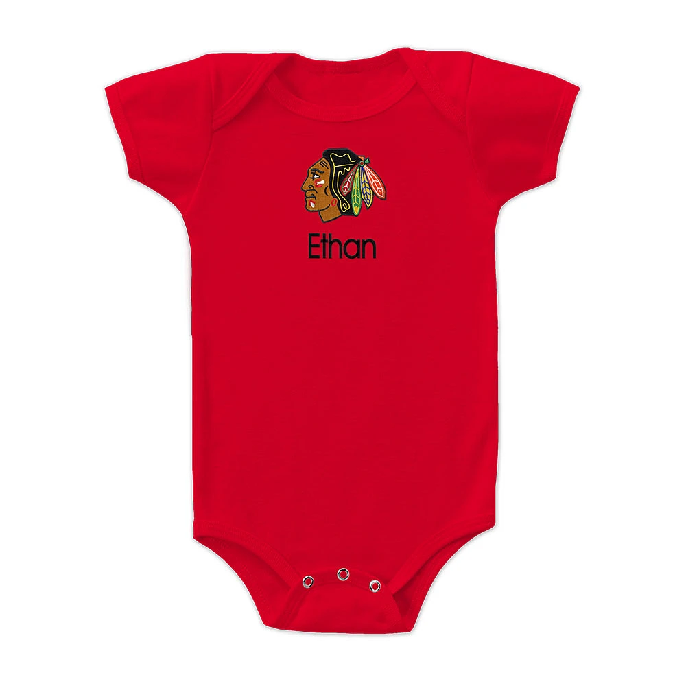 Infant Chicago Blackhawks Personalized Bodysuit