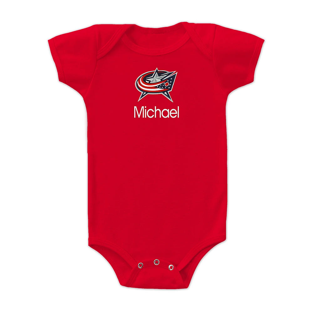 Infant Columbus Blue Jackets Personalized Bodysuit