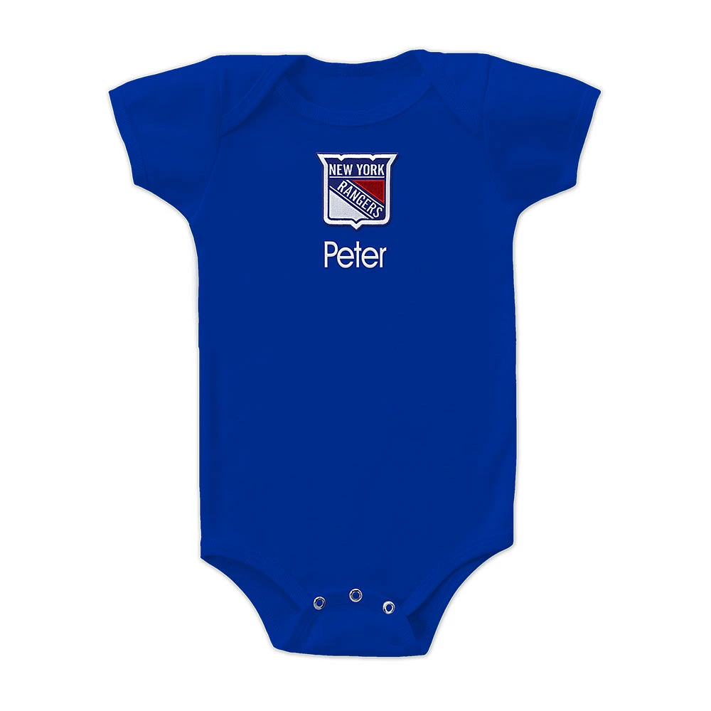 Infant Royal New York Rangers Personalized Bodysuit