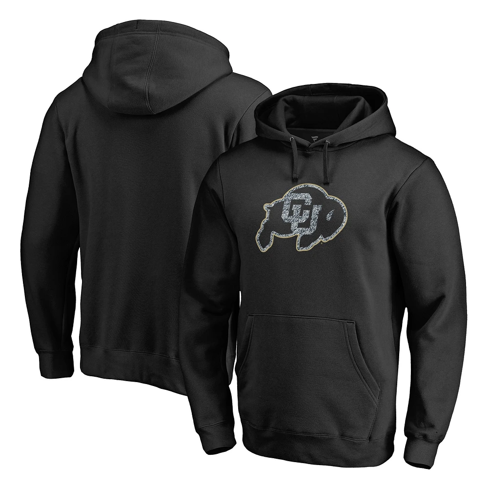 Men's Black Colorado Buffaloes Static Logo Pullover Hoodie