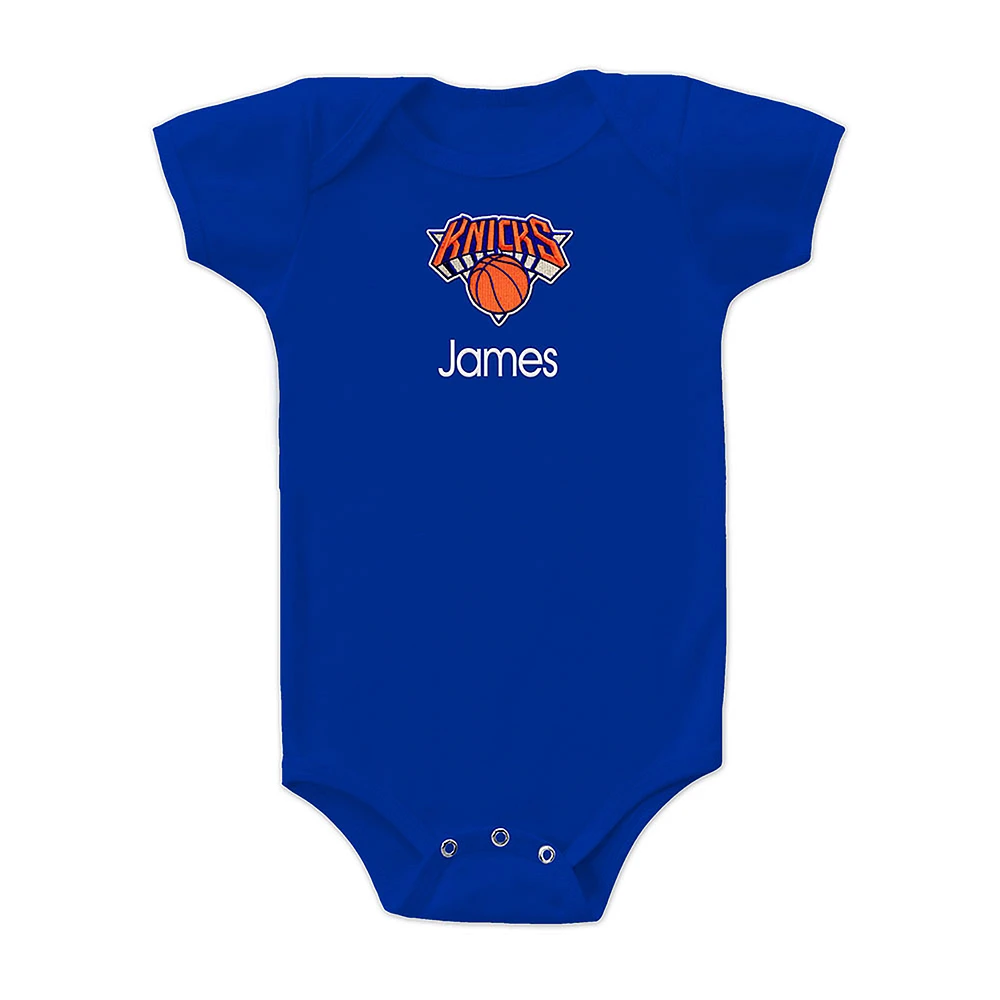 Infant Royal New York Knicks Personalized Bodysuit