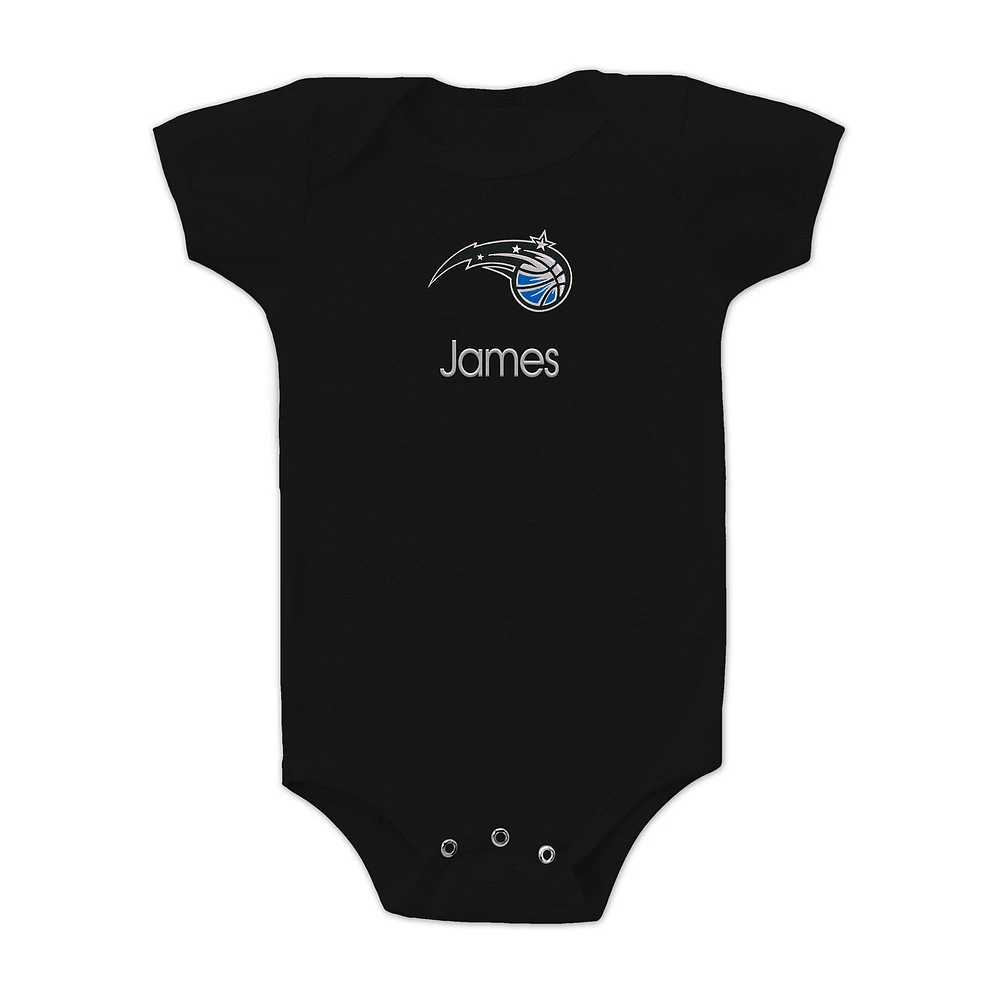 Infant Black Orlando Magic Personalized Bodysuit