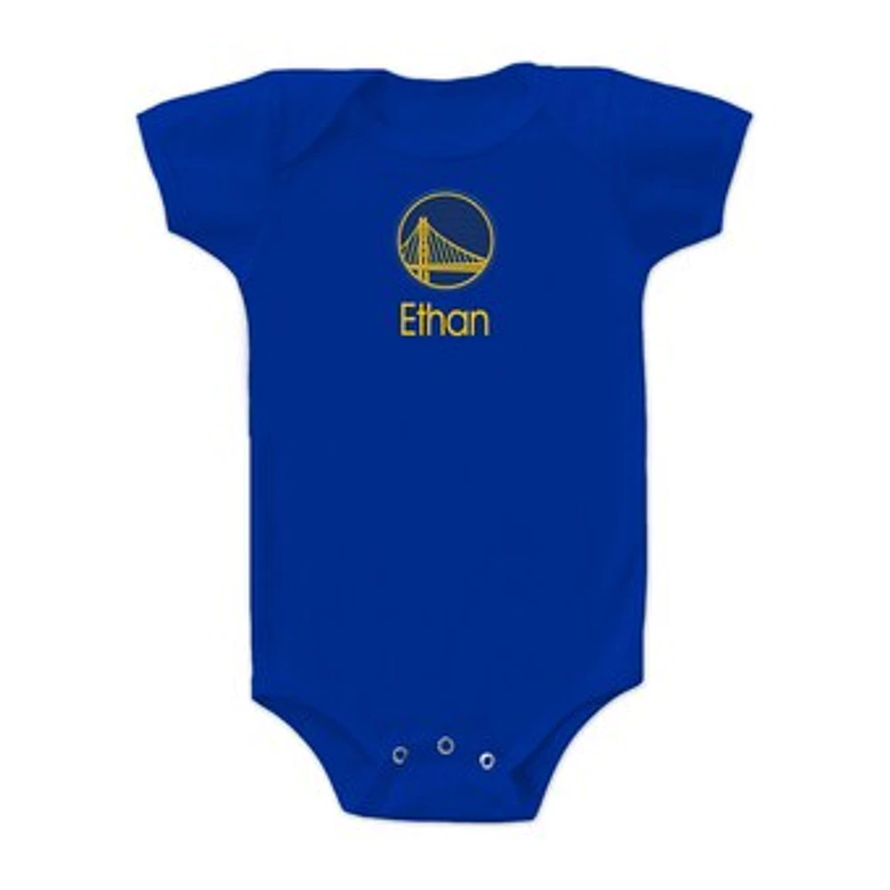 Infant Royal Golden State Warriors Personalized Bodysuit