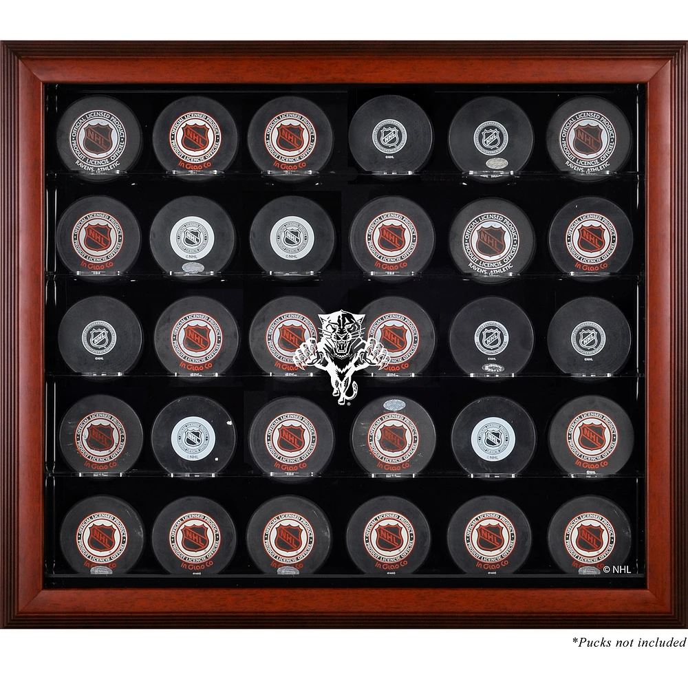 Florida Panthers (1993-2016) 30-Puck Mahogany Display Case