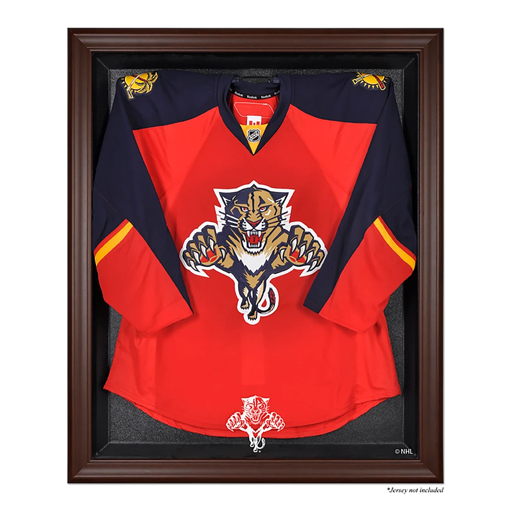 Florida Panthers (1993-2016) Brown Framed Logo Jersey Display Case