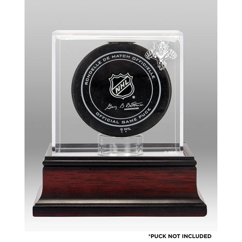 Florida Panthers Mahogany Hockey Puck Logo Display Case