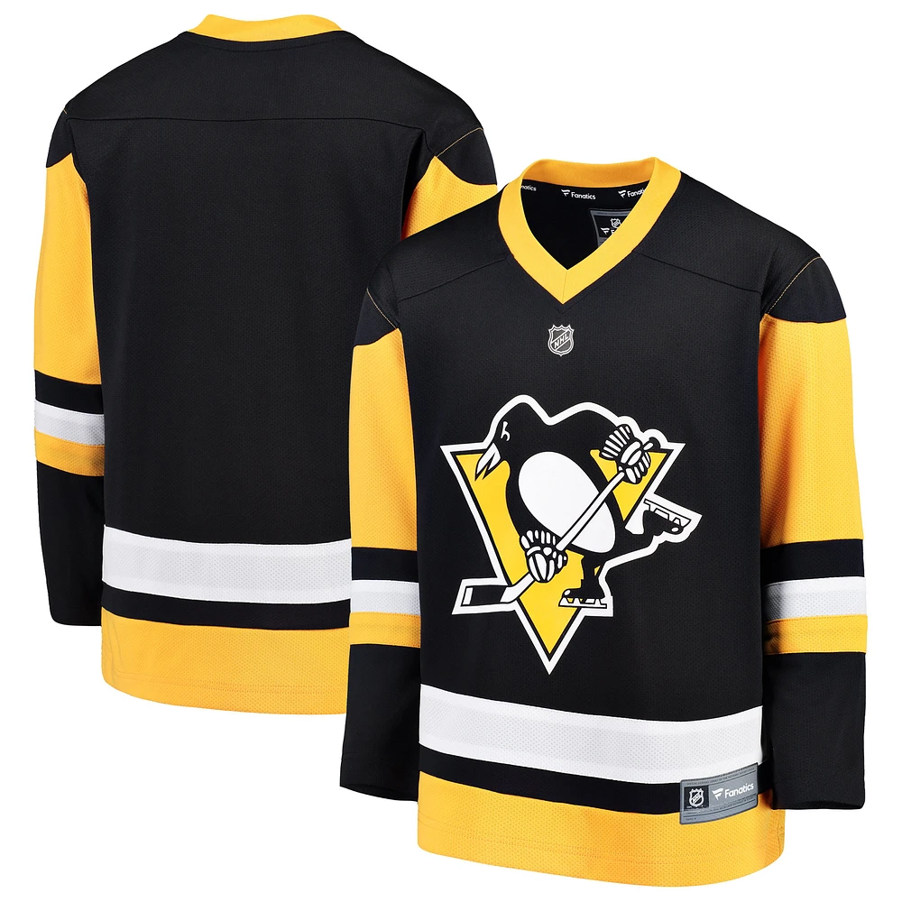 Youth Fanatics Black Pittsburgh Penguins Home Replica Blank Jersey