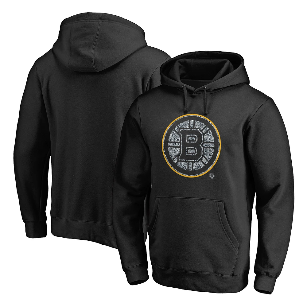 Men's Black Boston Bruins Static Logo Pullover Hoodie
