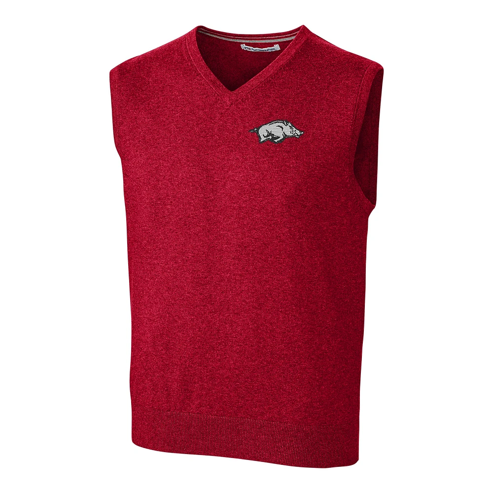 Men's Cutter & Buck Red Arkansas Razorbacks Big & Tall Lakemont Vest