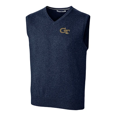 Men's Cutter & Buck Navy GA Tech Yellow Jackets Big & Tall Lakemont Vest