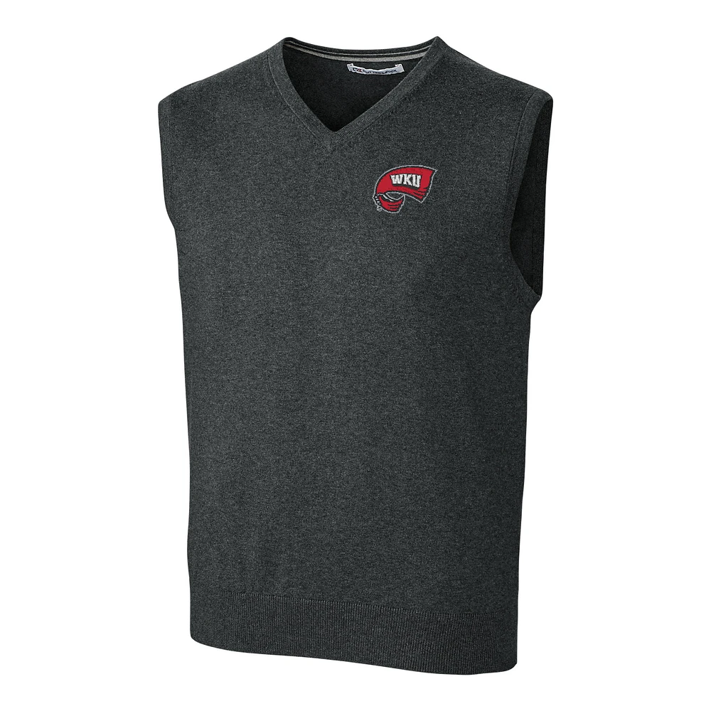 Men's Cutter & Buck Heathered Gray Western Kentucky Hilltoppers Big & Tall Lakemont Vest