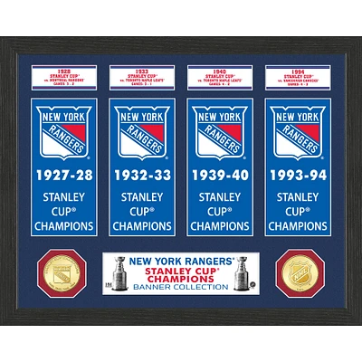 Highland Mint New York Rangers 15" x 12" Stanley Cup Banner Collection Photo Mint