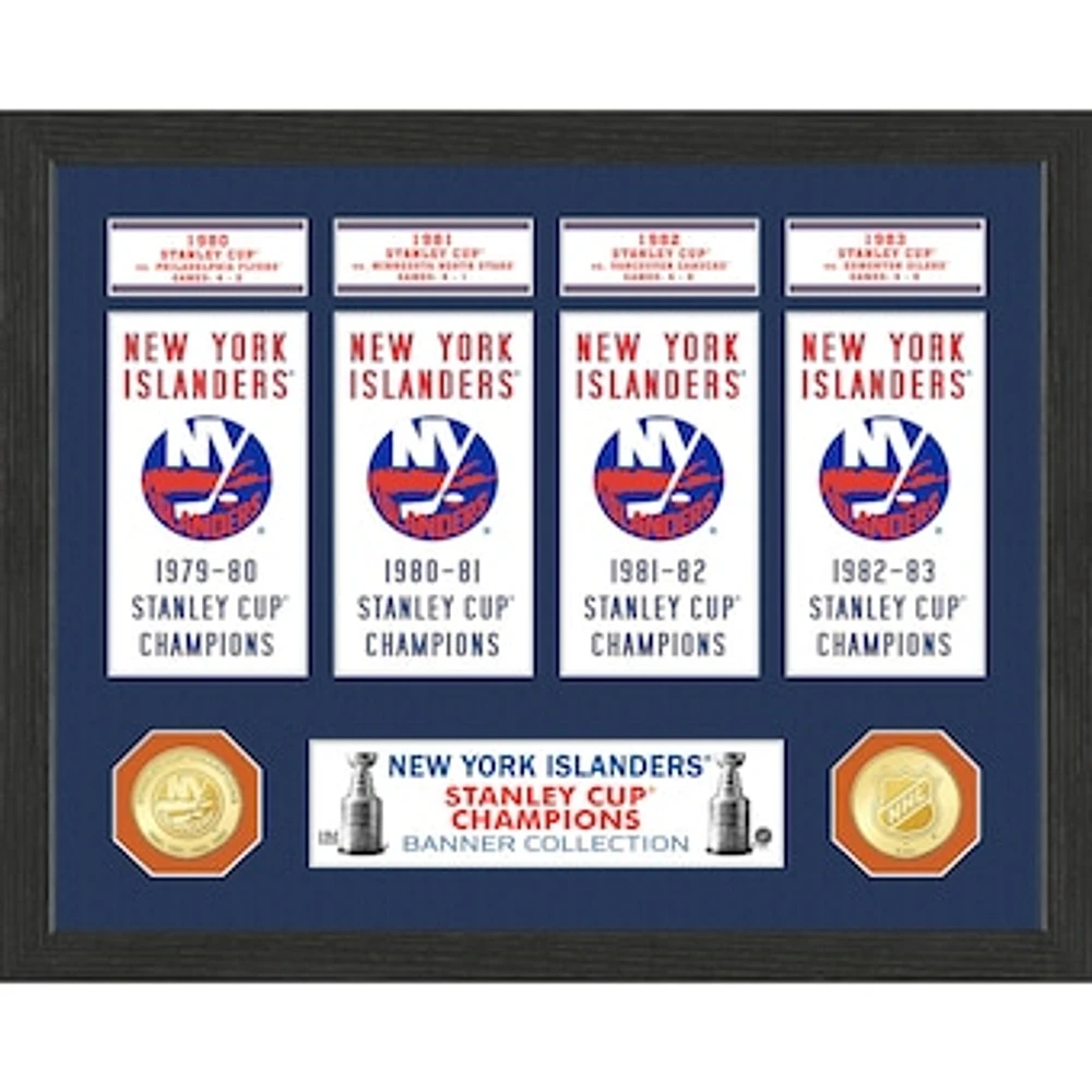 Highland Mint New York Islanders 15" x 12" Stanley Cup Banner Collection Photo Mint