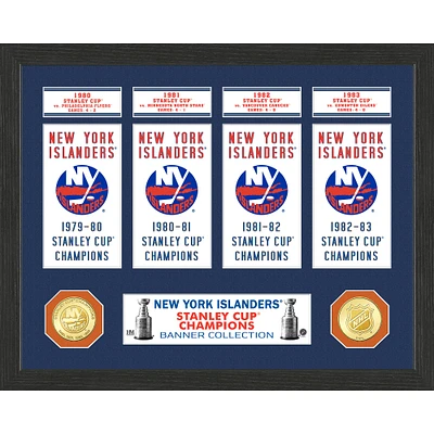Highland Mint New York Islanders 15" x 12" Stanley Cup Banner Collection Photo Mint