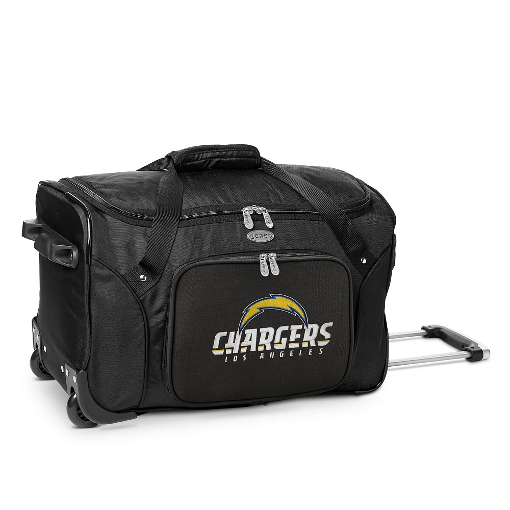MOJO Black Los Angeles Chargers 22" Wheeled Duffle Bag