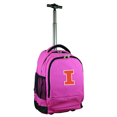 MOJO Pink Illinois Fighting Illini 19'' Premium Wheeled Backpack