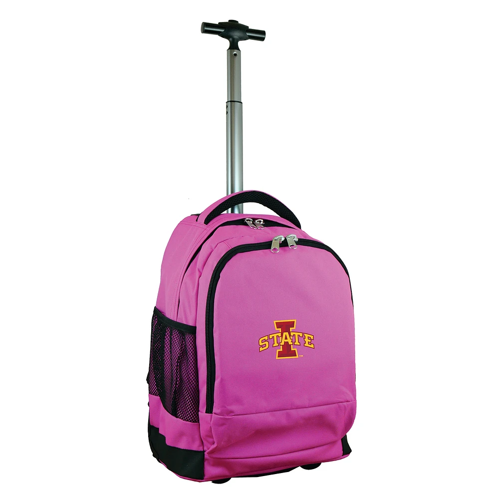 MOJO Pink Iowa State Cyclones 19'' Premium Wheeled Backpack
