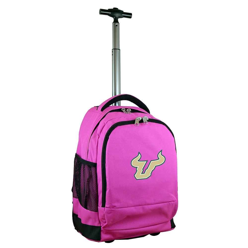 MOJO Pink South Florida Bulls 19'' Premium Wheeled Backpack