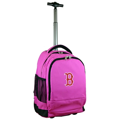 MOJO Pink Boston Red Sox 19'' Premium Wheeled Backpack