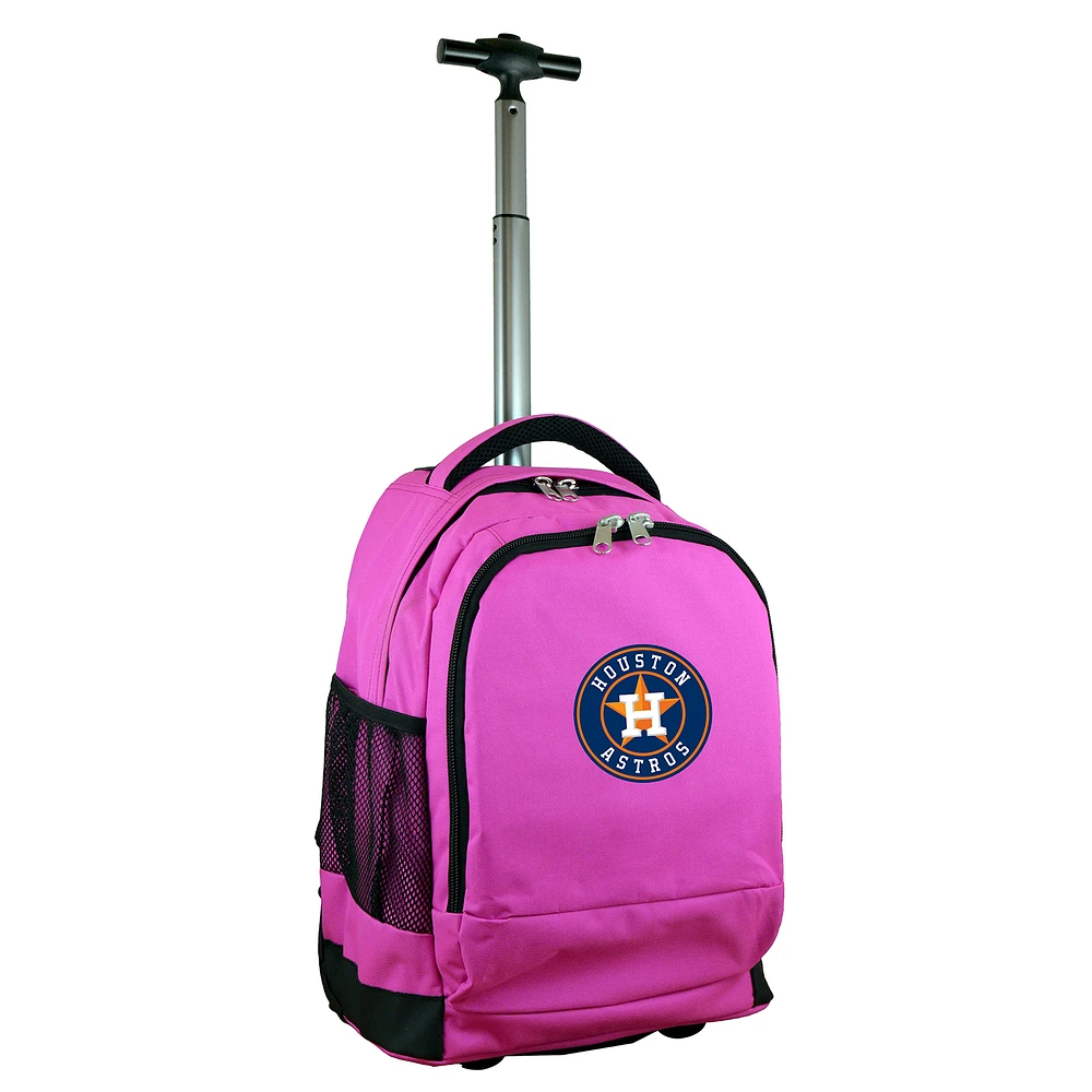 MOJO Pink Houston Astros 19'' Premium Wheeled Backpack