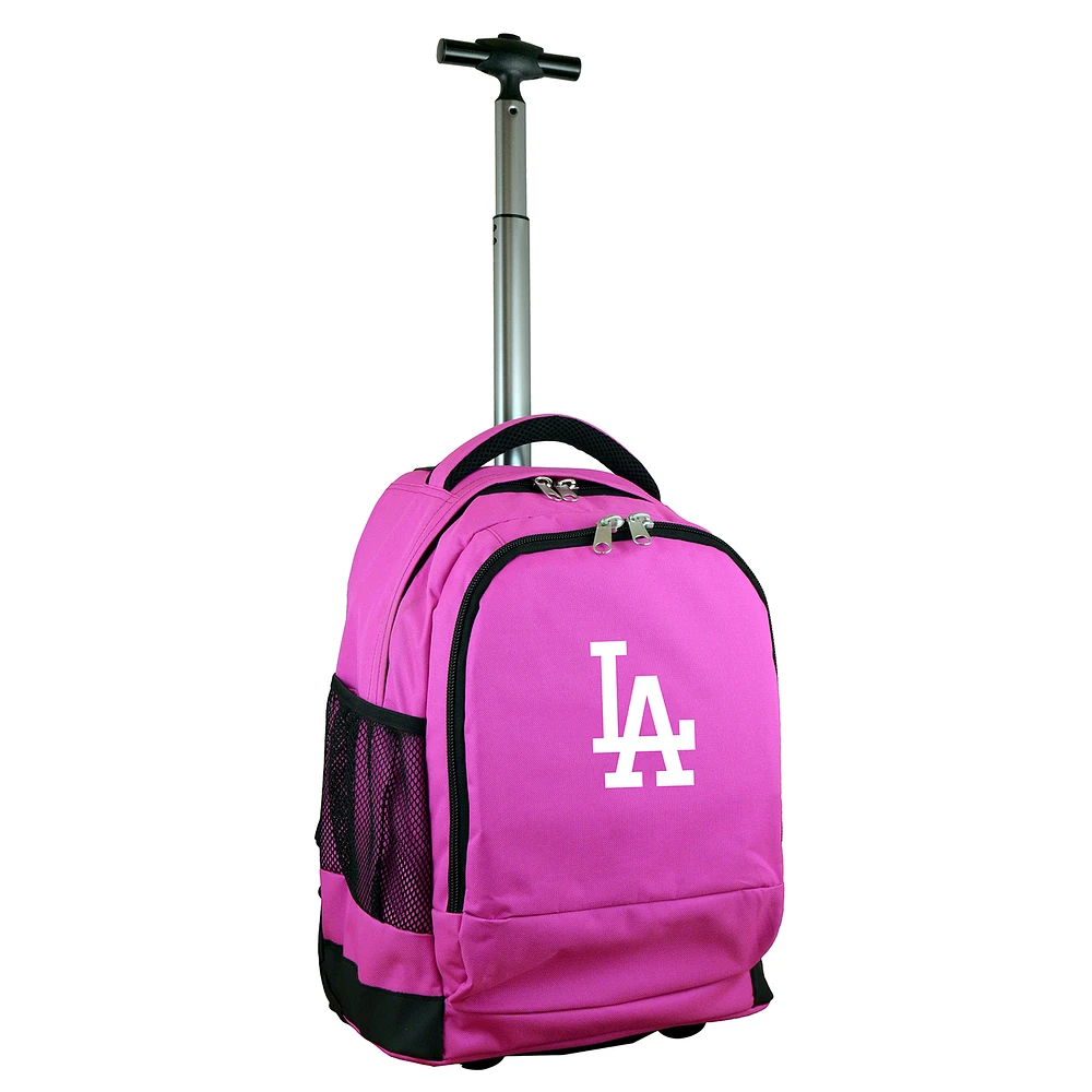 MOJO Pink Los Angeles Dodgers 19'' Premium Wheeled Backpack