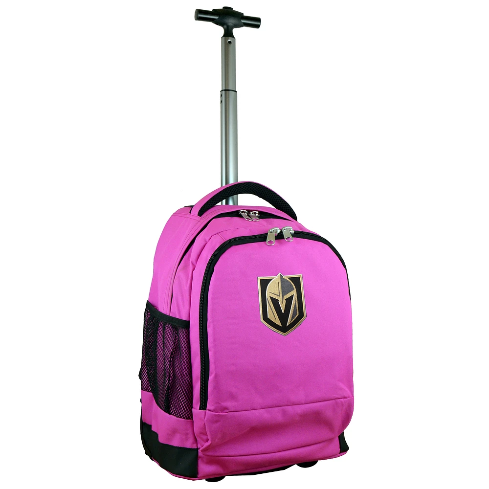 MOJO Pink Vegas Golden Knights 19'' Premium Wheeled Backpack