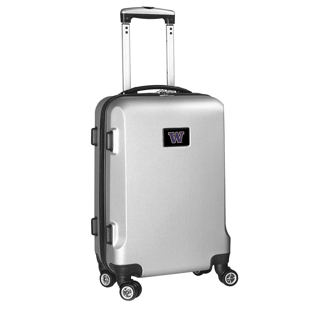 MOJO Silver Washington Huskies 21" 8-Wheel Hardcase Spinner Carry-On Luggage