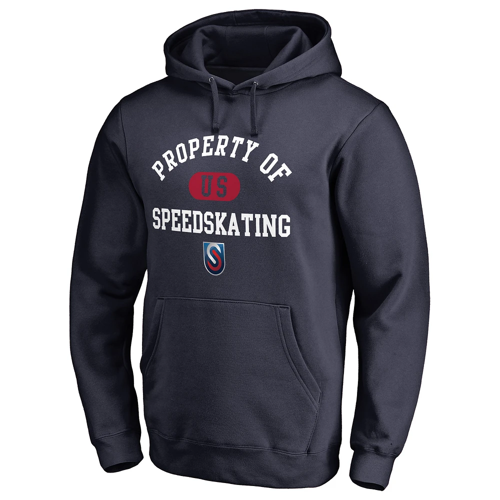 Men's Navy US Speedskating Property Of Pullover Hoodie