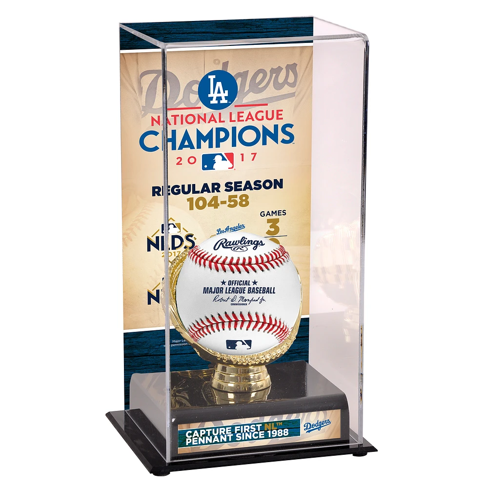 Los Angeles Dodgers 2017 MLB National League Champions Sublimated Display Case with Image