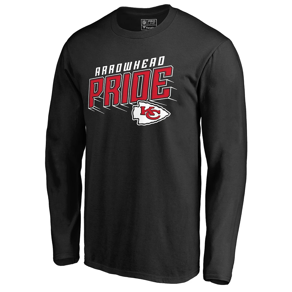 Men's Black Kansas City Chiefs Hometown Collection Long Sleeve T-Shirt