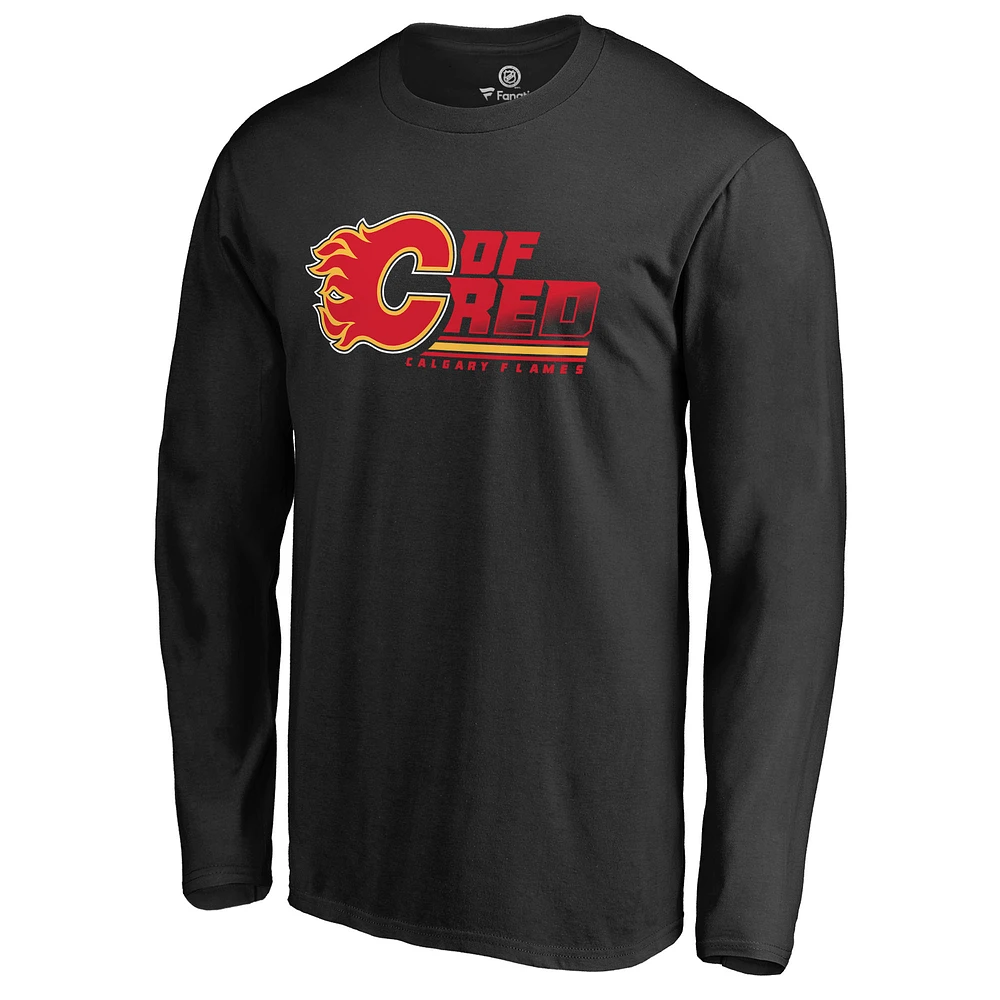 Men's Black Calgary Flames Hometown Collection Long Sleeve T-Shirt