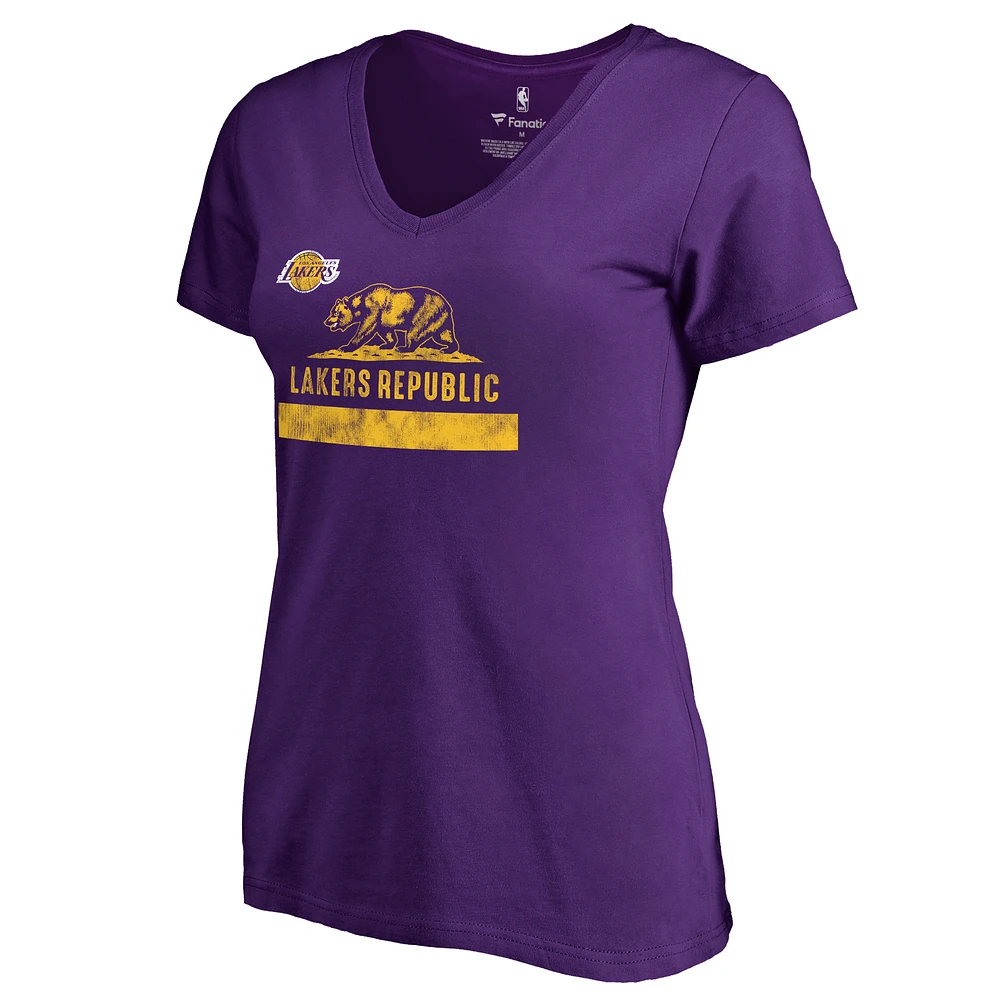 Women's Purple Los Angeles Lakers Lakers Republic Hometown Collection T-Shirt