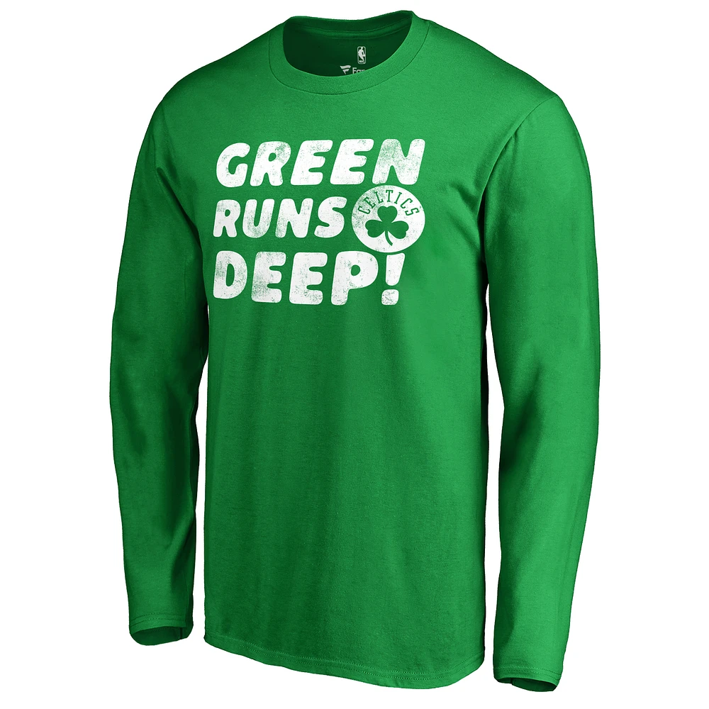 Men's Kelly Green Boston Celtics Runs Deep Hometown Collection Long Sleeve T-Shirt