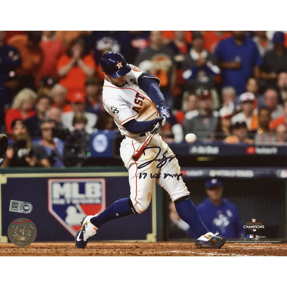 George Springer Houston Astros Autographed 8" x 10" 2017 World Series Champions Photograph with "17 WS MVP" Inscription