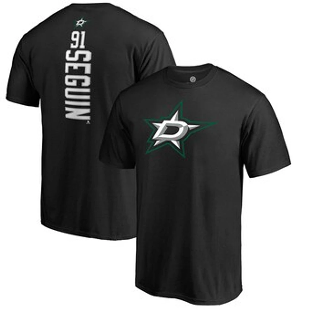Men's Tyler Seguin Black Dallas Stars Backer Name & Number T-Shirt